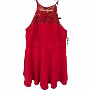 Emerald Sundae Vibrant Red Dress